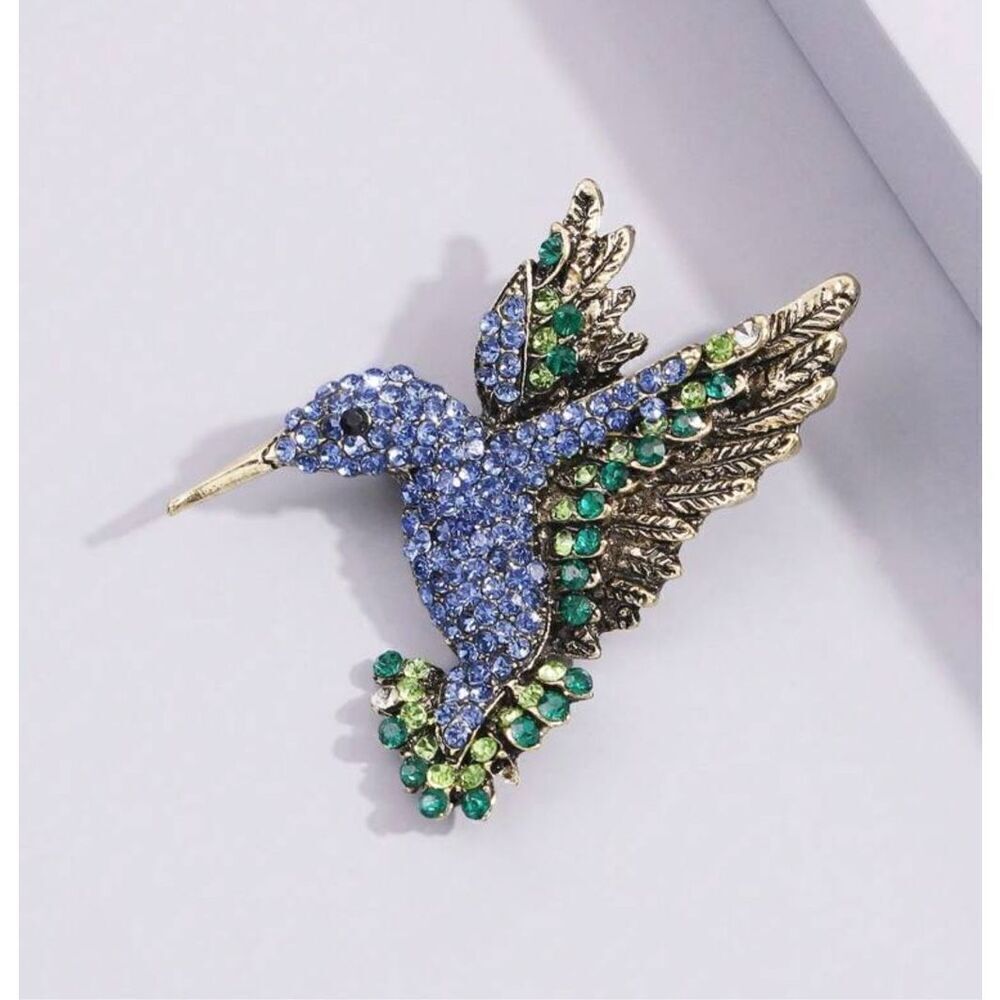 Purple Hummingbird Brooch